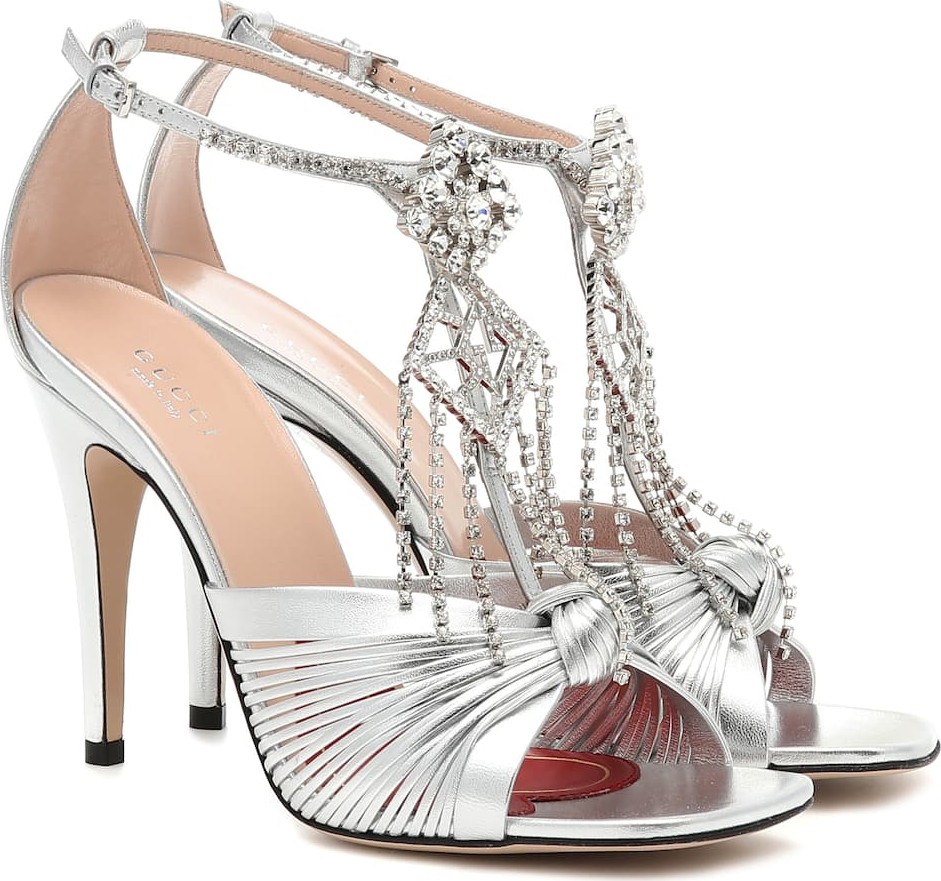 Gucci Embellished leather sandals