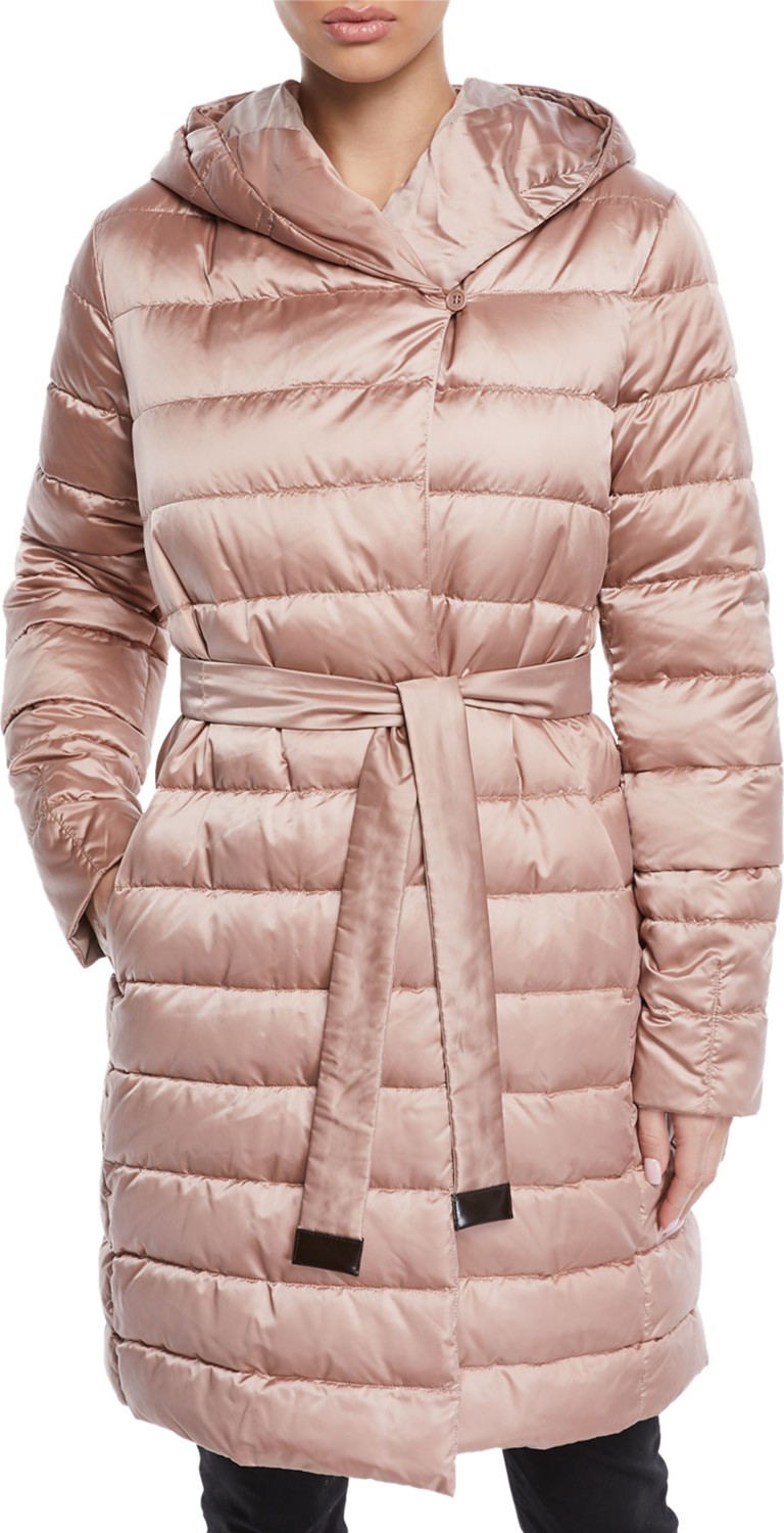 Max Mara Here is the Cube Collection Novef Reversible Belted Down Jacket
