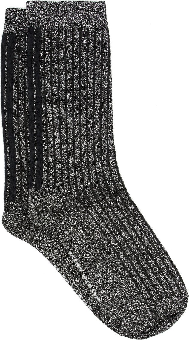 Isabel Marant Lily striped metallic-jersey socks