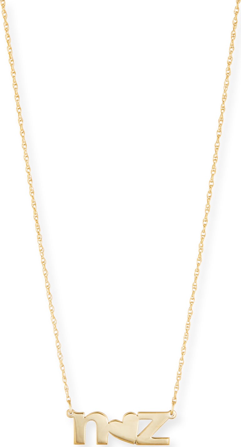 Jennifer Zeuner Jewelry Sydney Custom Initial Heart Pendant Necklace