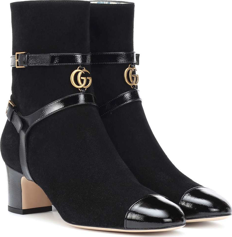 Gucci Geraldine suede ankle boots