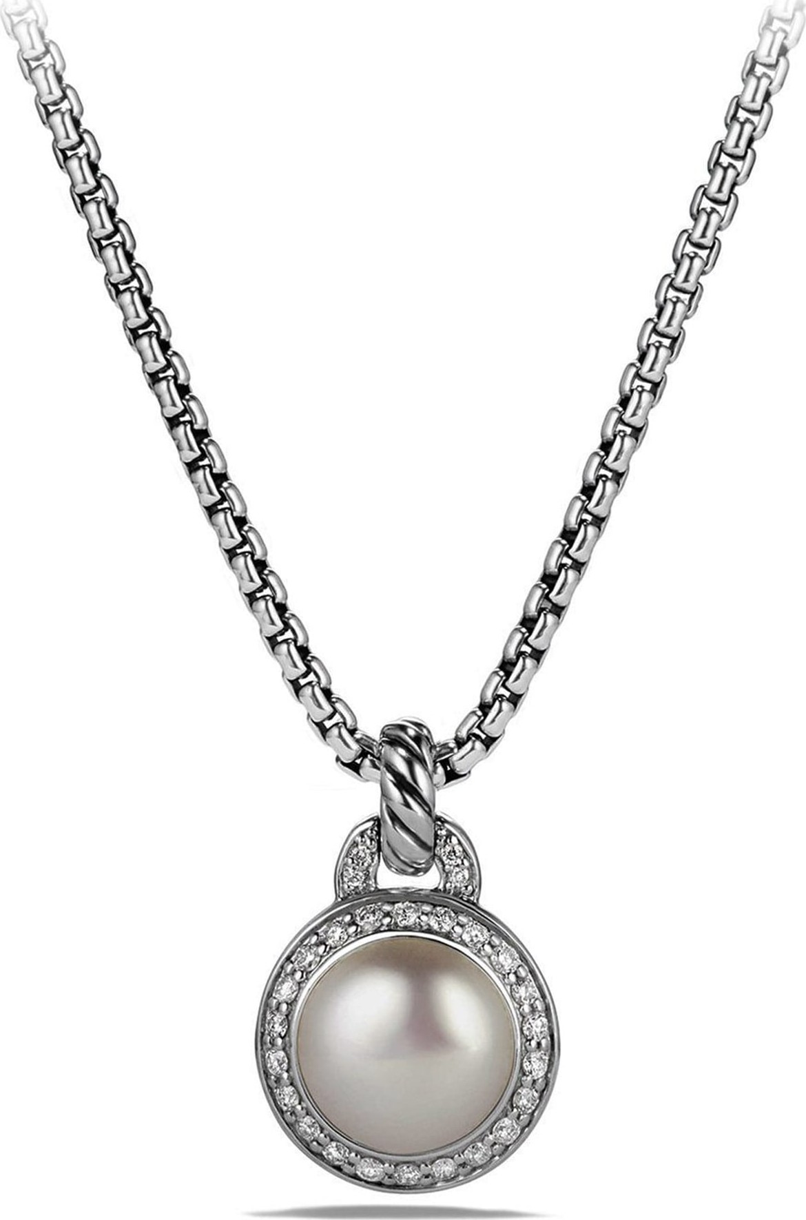 David Yurman 'Cerise' Petite Cerise Pendant Necklace with Pearl and Diamonds