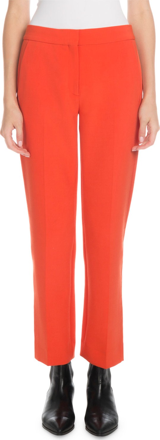VICTORIA, VICTORIA BECKHAM Mid-Rise Straight-Leg Wool-Blend Cropped Pants VICTORIA, VICTORIA BECKHAM Mid-Rise Straight-Leg Wool-Blend Cropped Pants