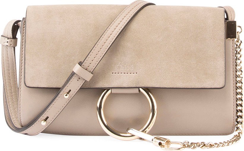 Chloe Faye Small Suede/Leather Shoulder Bag