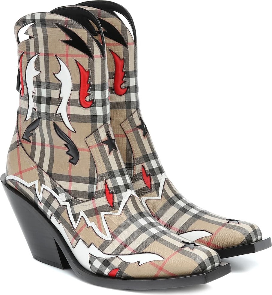 Burberry London England Matlock canvas ankle boots