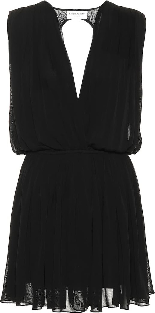 Saint Laurent Crêpe minidress