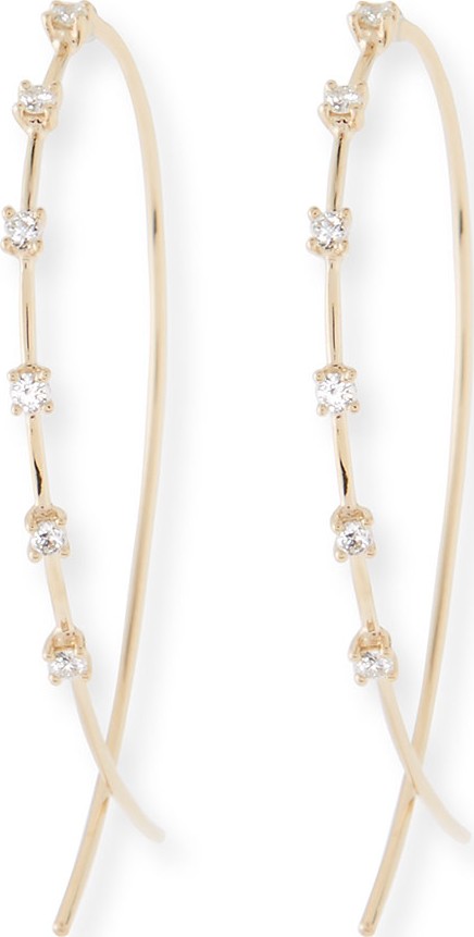 Lana Small Solo Upside Down Diamond Hoop Earrings
