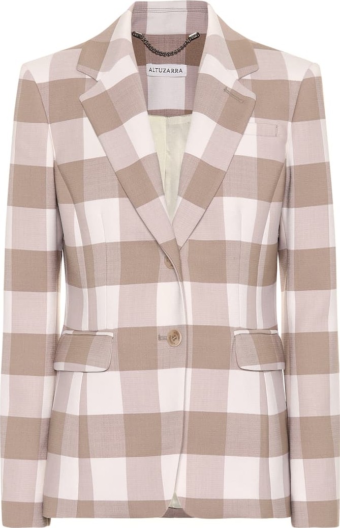 Altuzarra Checked stretch wool blazer