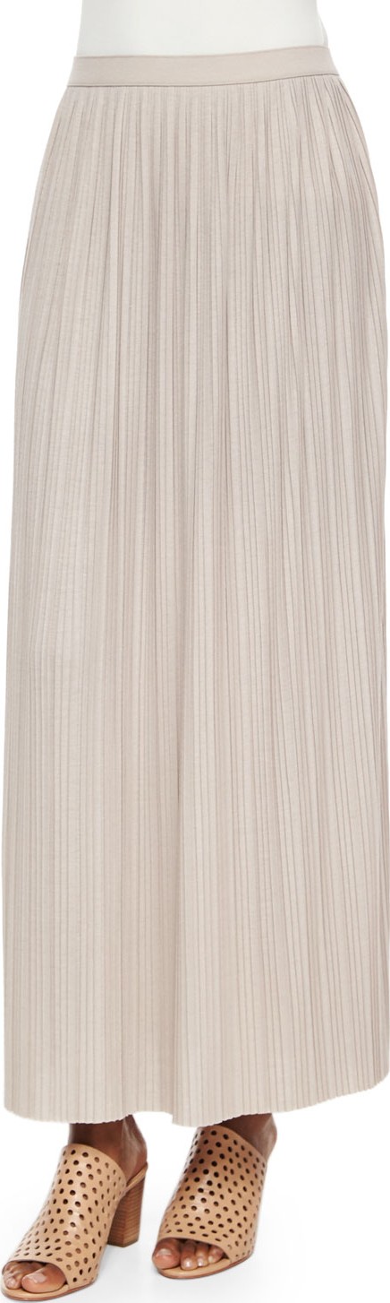 Joan Vass Long Pleated Skirt