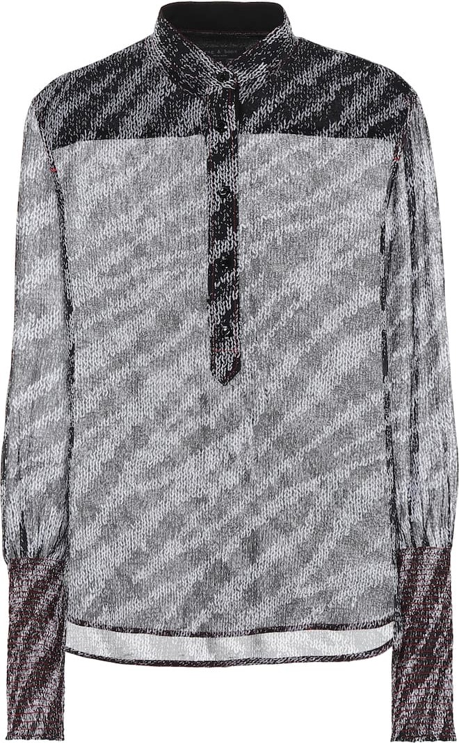 Rag & Bone Maris zebra-print blouse