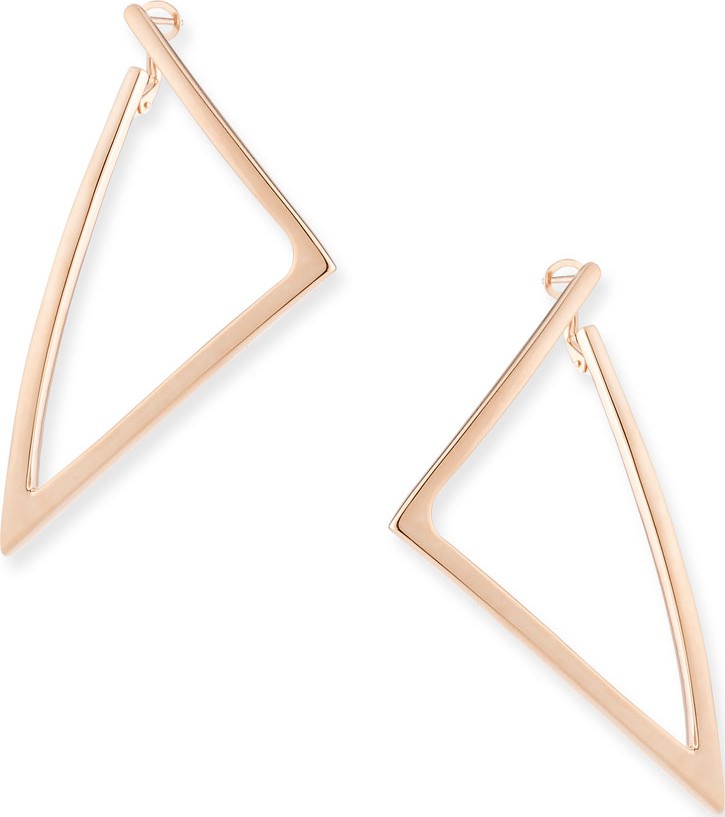 Alberto Milani 18k Rose Gold Electroform Triangle Earrings