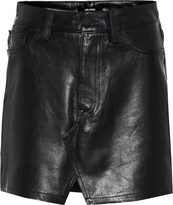 Grlfrnd Zamira leather miniskirt