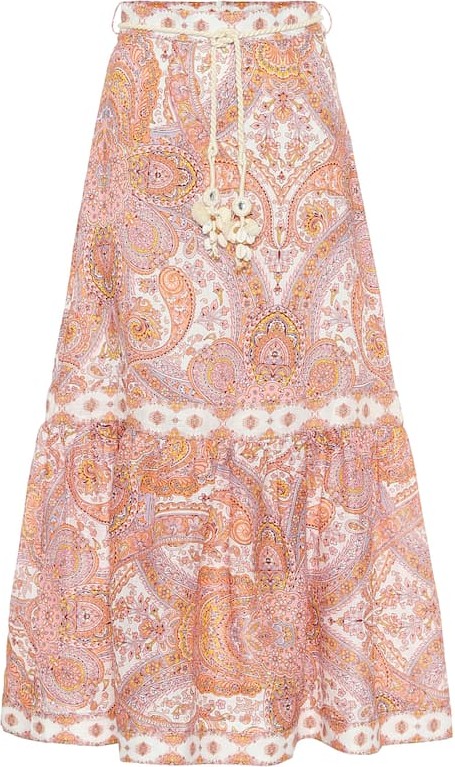 Zimmermann Exclusive to Mytheresa – Paisley linen maxi skirt