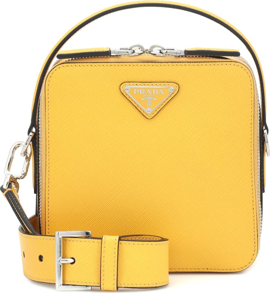 Prada Brique leather mini crossbody bag