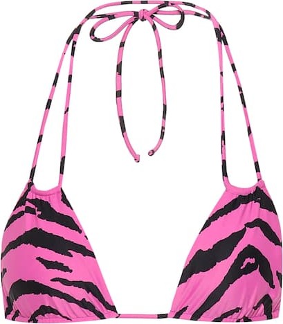 Saint Laurent Zebra-print bikini top