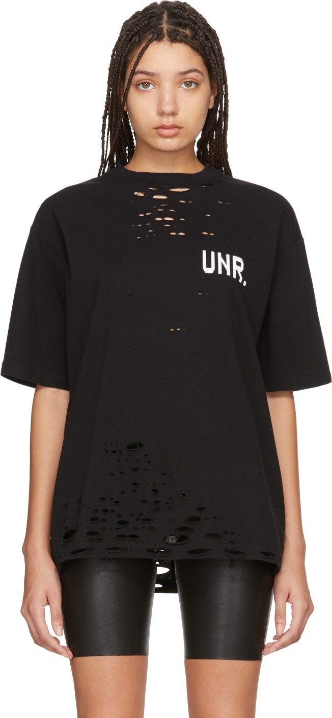 Unravel Black LAX Distressed Skate T-Shirt