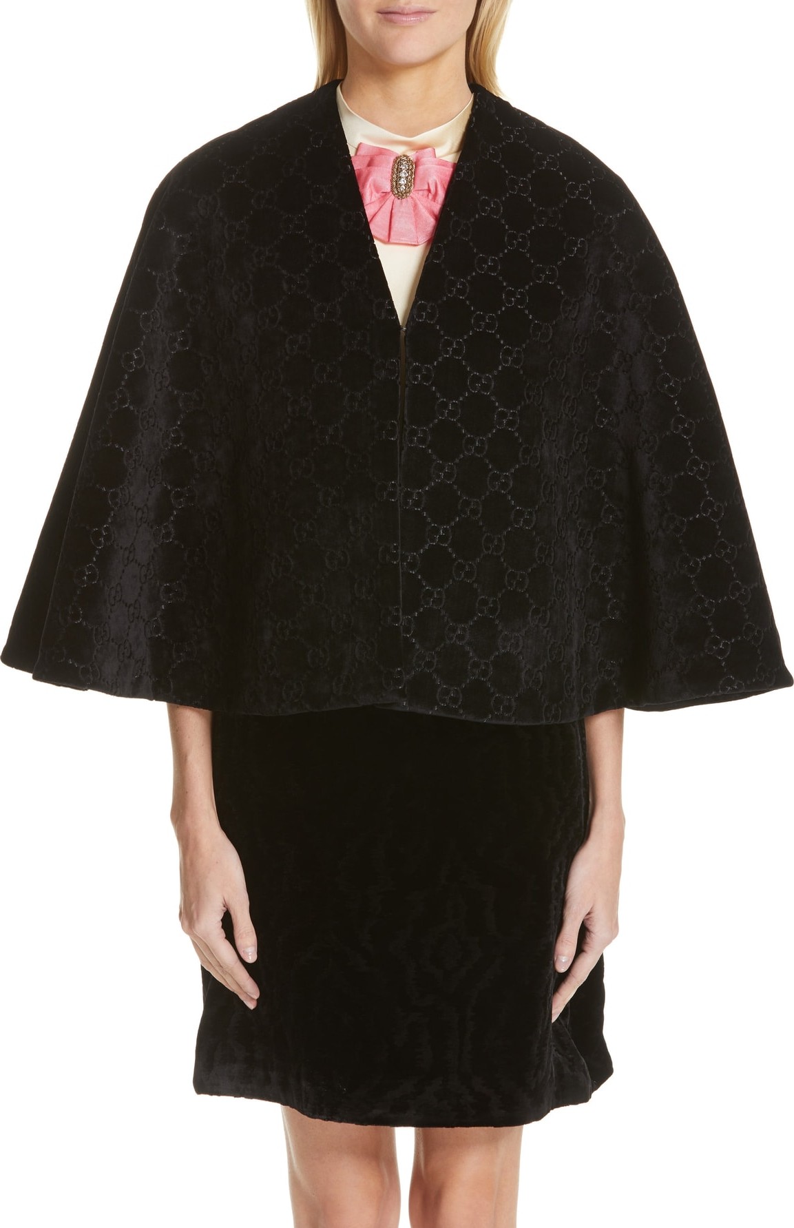 Gucci Intrigues GG Velvet Cape