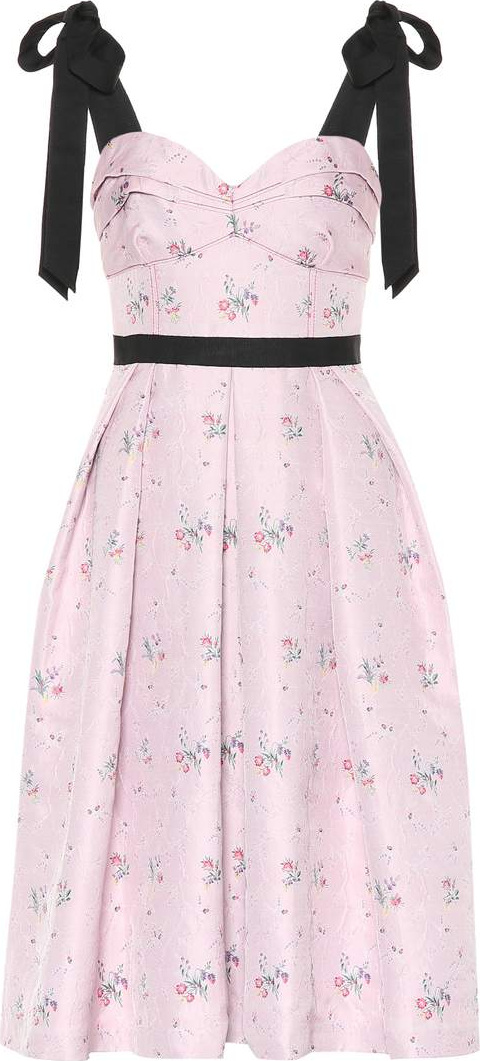 Carolina Herrera Floral cotton and silk-blend dress