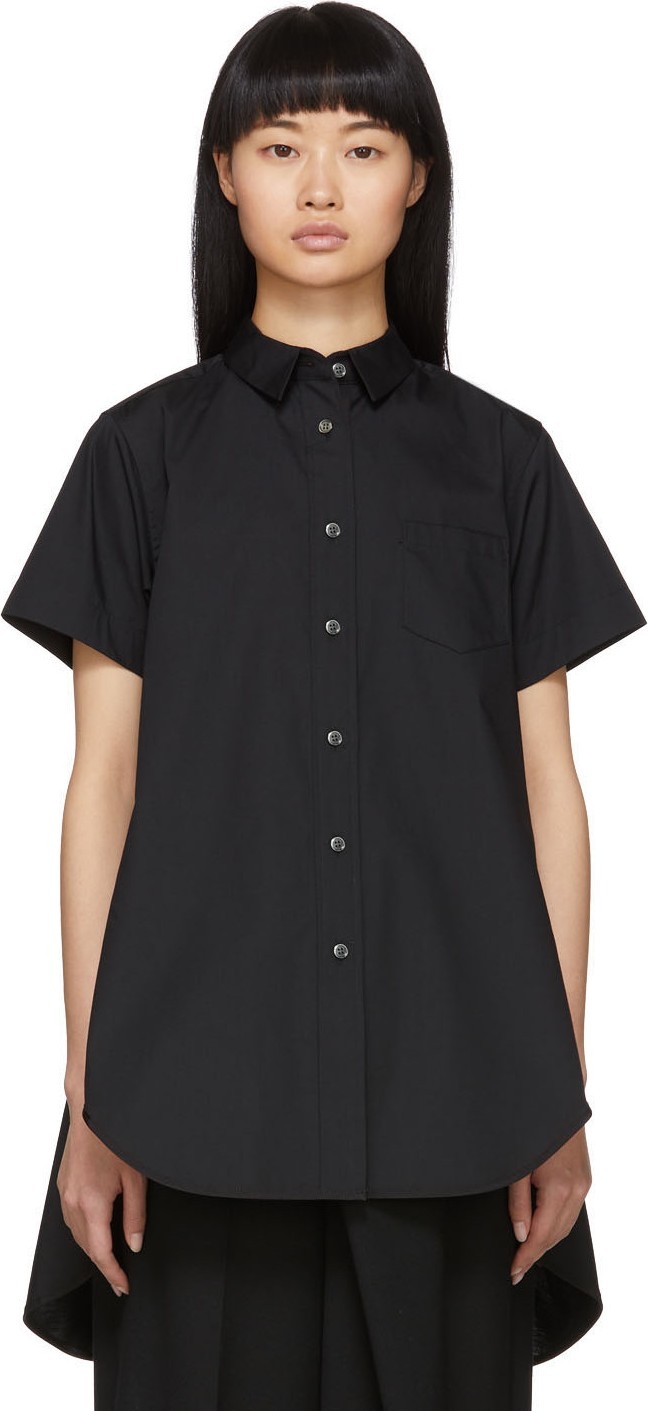 Sacai Black Poplin Shirt