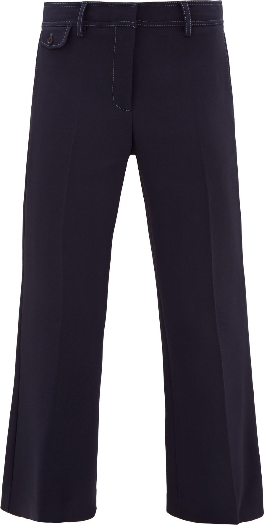 Sies Marjan Dese topstitched cropped trousers