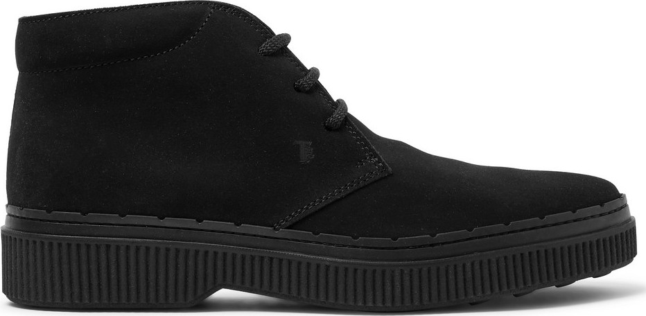 Tod's Shearling-Lined Suede Chukka Boots