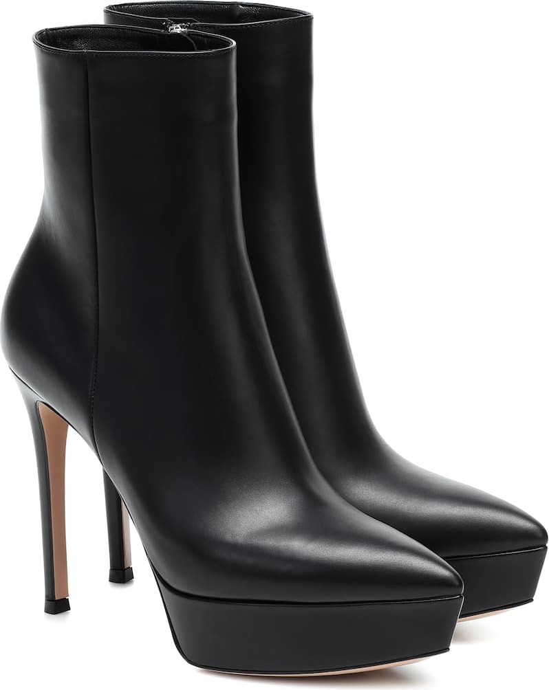 Gianvito Rossi Dasha leather platform ankle boots