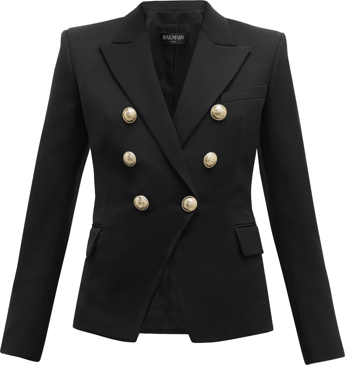 Balmain Double-breasted wool-twill blazer