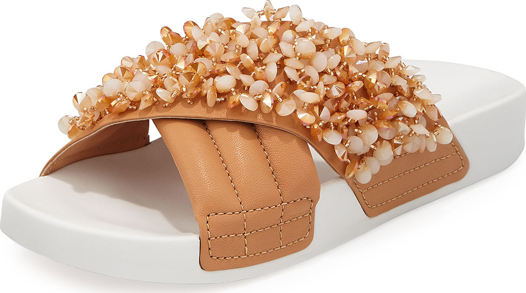 Tory Burch Logan Embellished Pool Sandal