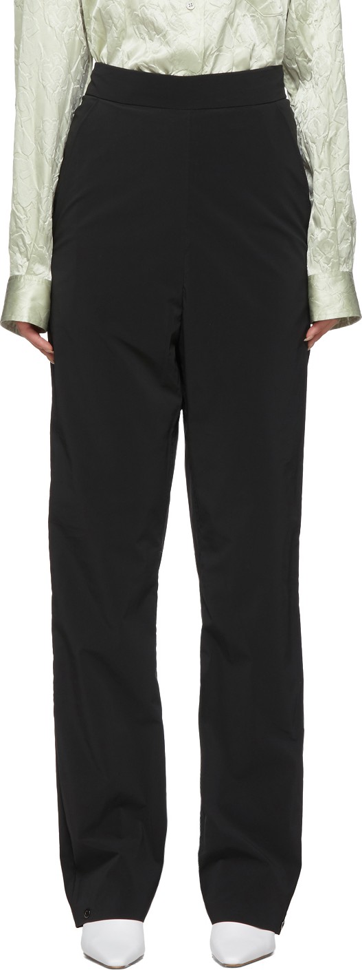 KASSL SSENSE Exclusive Black Pop Oil Trousers