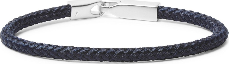 Miansai Sterling Silver and Cord Bracelet
