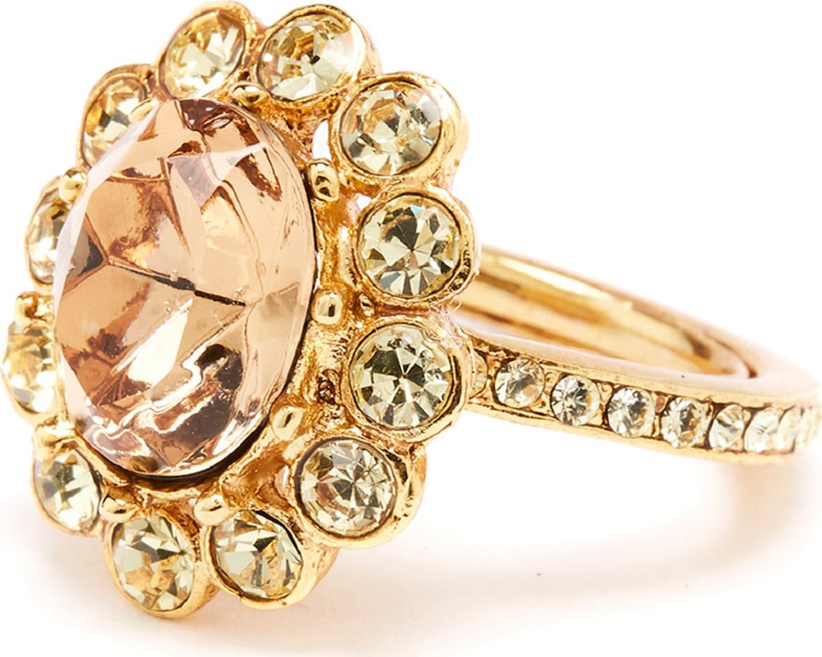 Oscar De La Renta Crystal Flower Ring