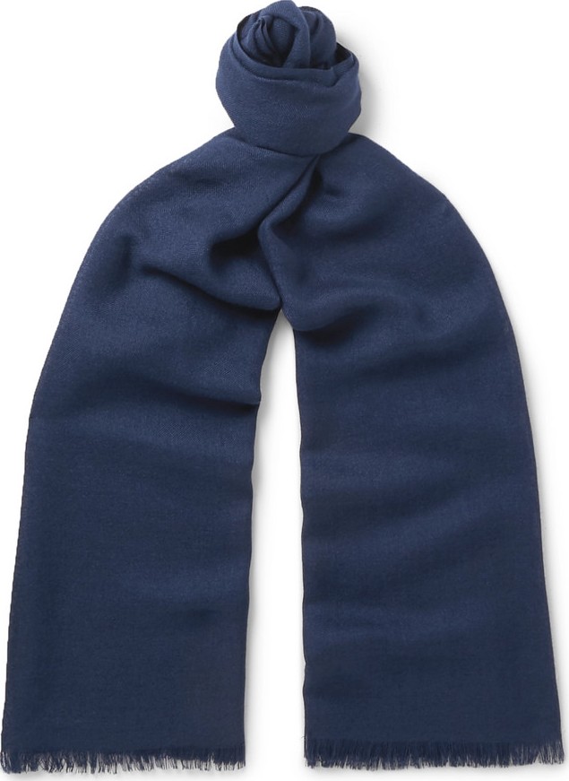 Loro Piana Fringed Cashmere and Silk-Blend Scarf
