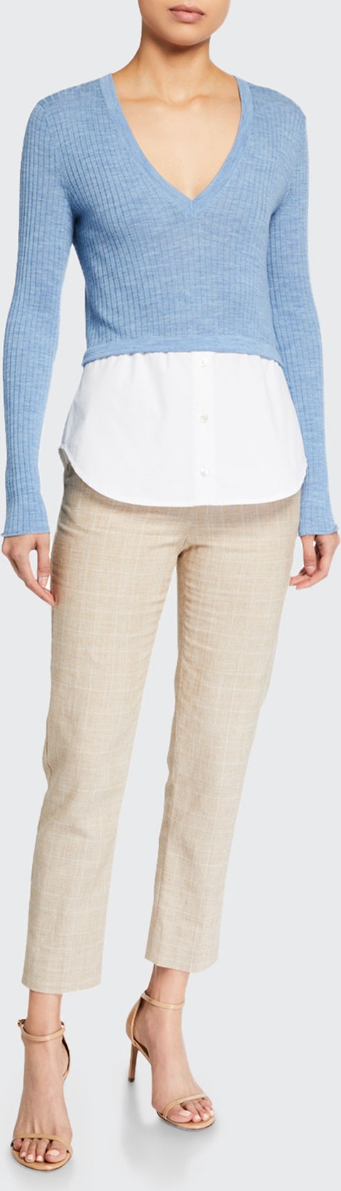 Veronica Beard Renzo Straight-Leg Pants