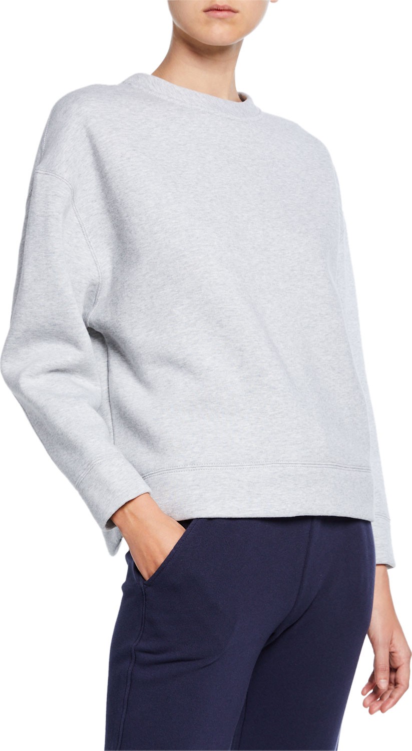 Vince Oversized Cotton Fleece Pullover