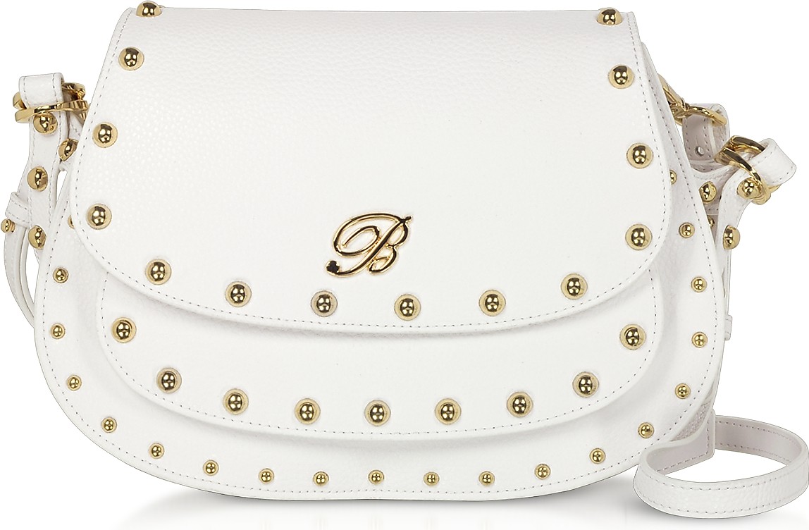 Blumarine Andrea White Leather Crossbody Bag