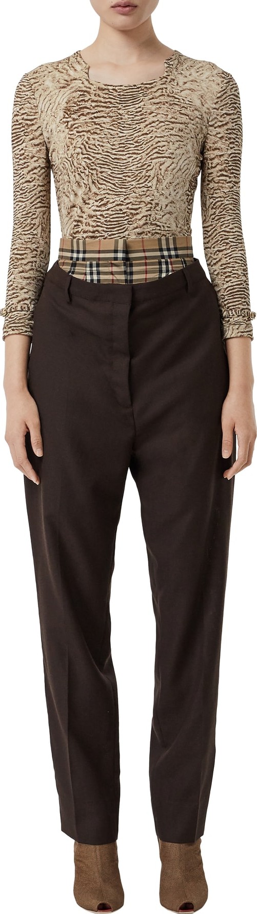 Burberry London England Astrakhan Print Top