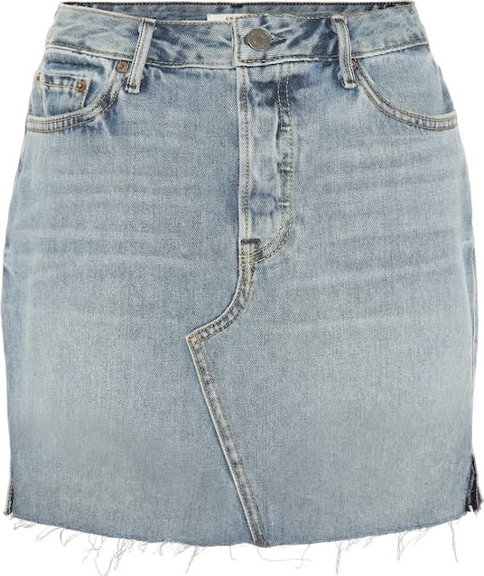 Grlfrnd Blaire high-waisted denim miniskirt