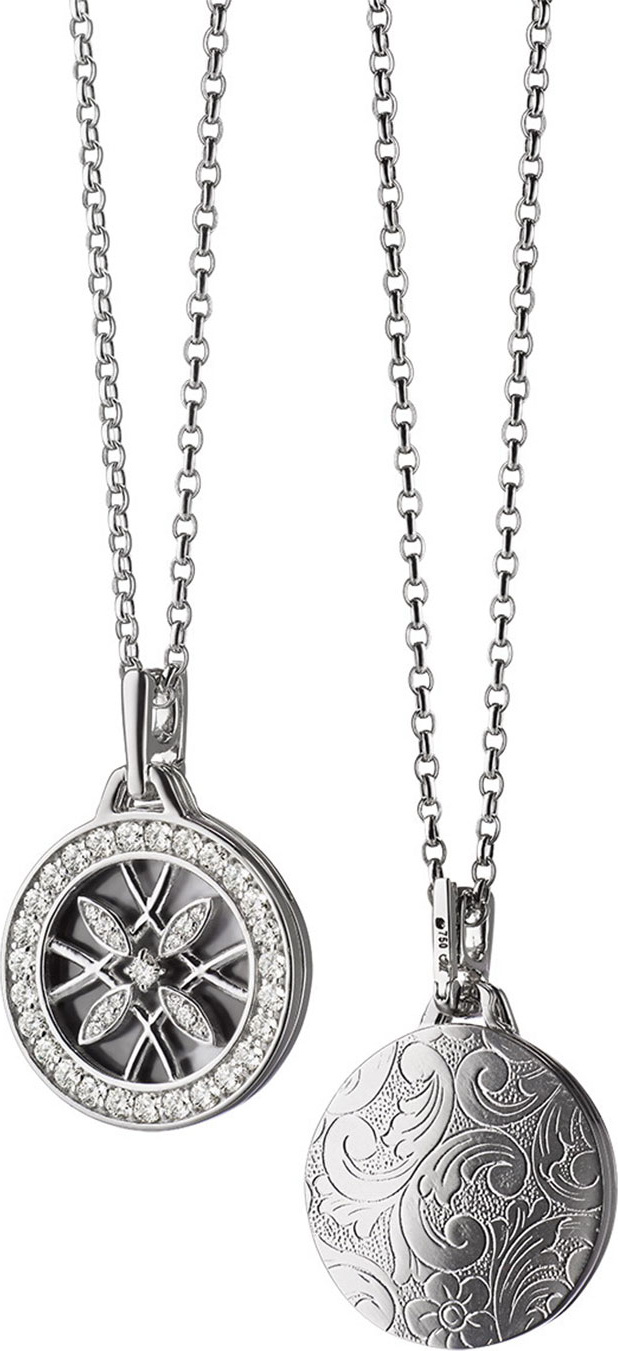 Monica Rich Kosann 18K WG RD DI NK W 2 INAGE CA