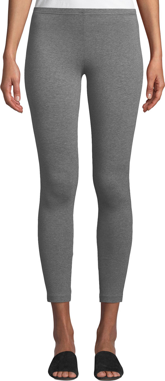 Eileen Fisher Heathered Organic Cotton Jersey Leggings