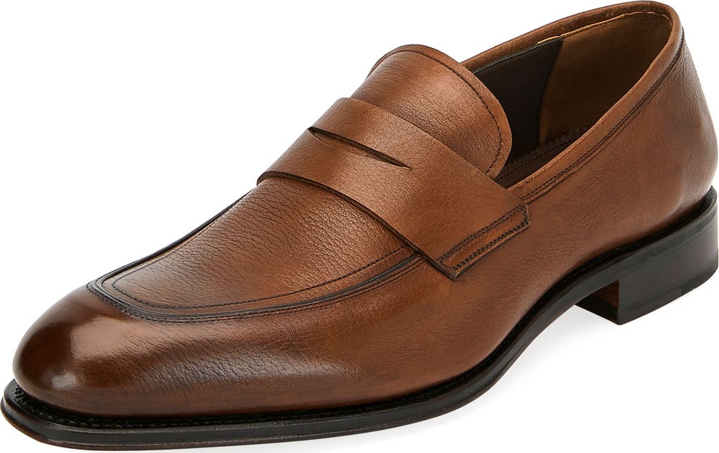 Salvatore Ferragamo Men's Akon 2 Leather Penny Loafers