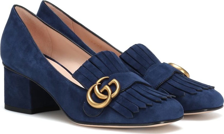 Gucci Suede loafer pumps