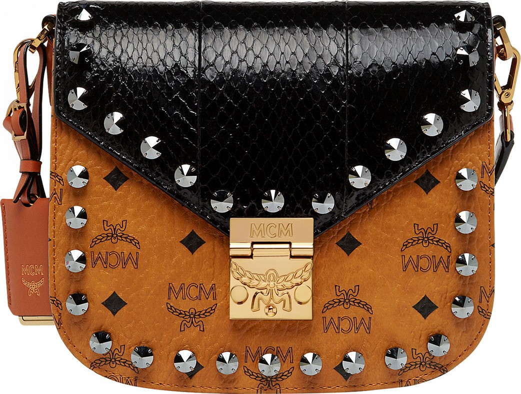 MCM Patricia Small Exotic Crystal Visetos Shoulder Bag