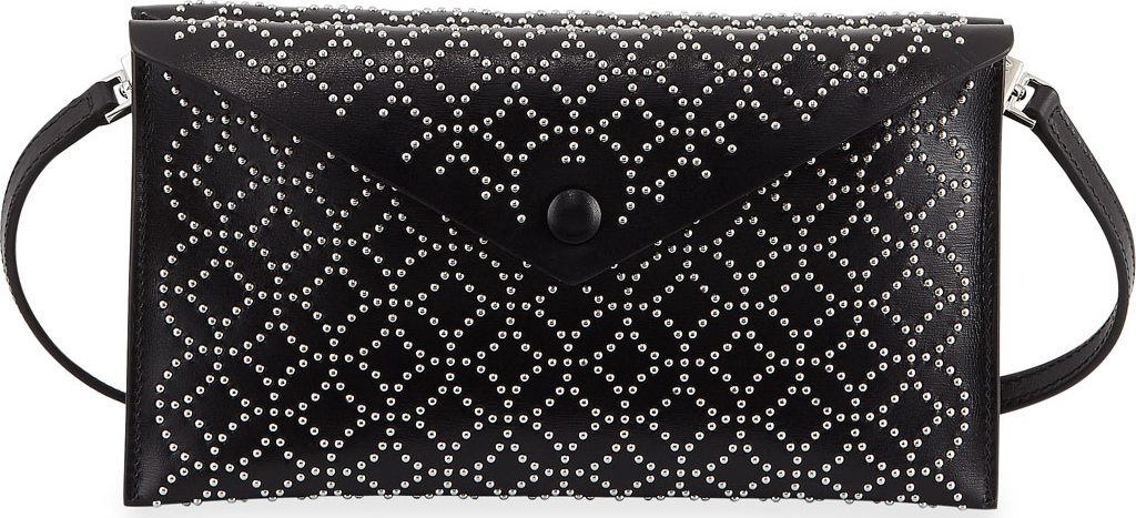 Alaïa Studded Dual-Flap Crossbody Bag
