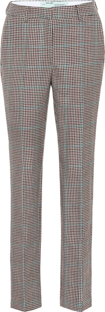 Off White Checked wool pants