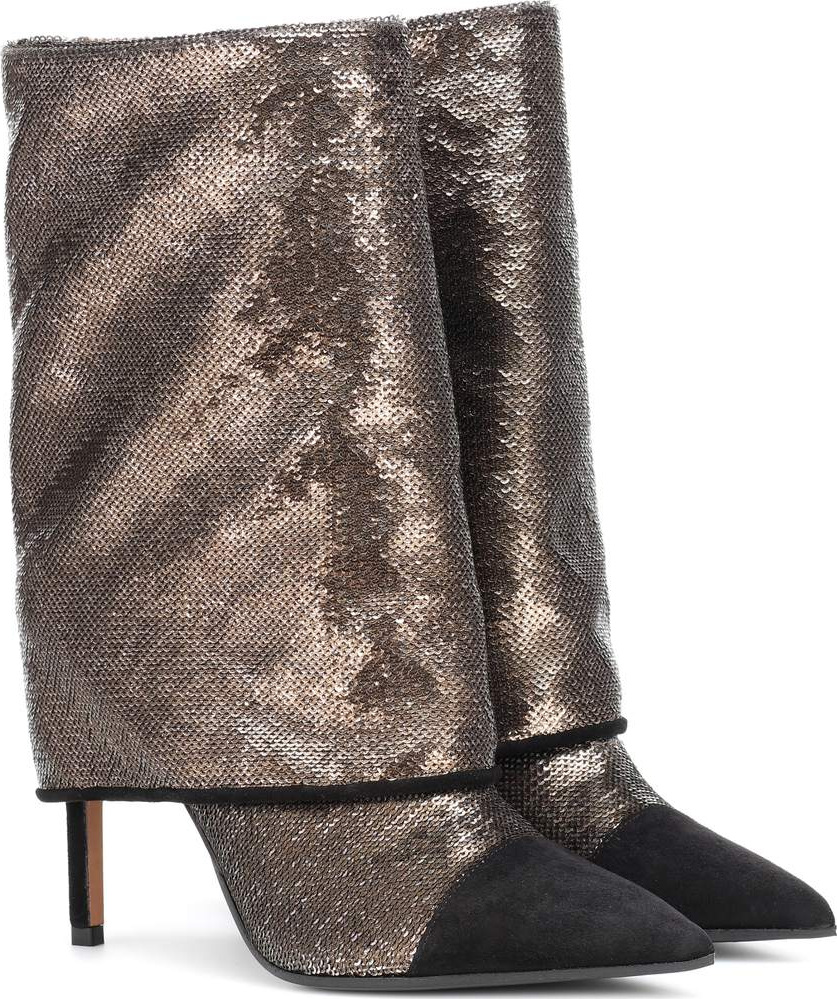 Balmain Babette metallic glitter boots
