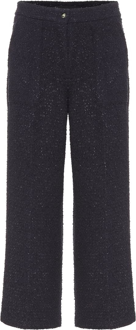 Etro Cropped cotton-blend tweed pants