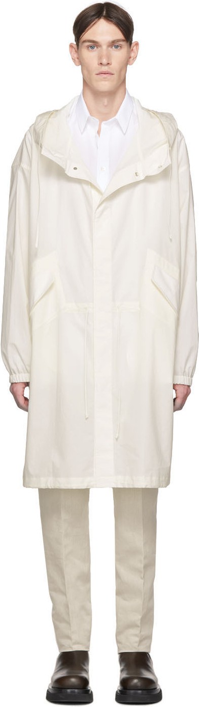 Jil Sander Off-White Logo Parka