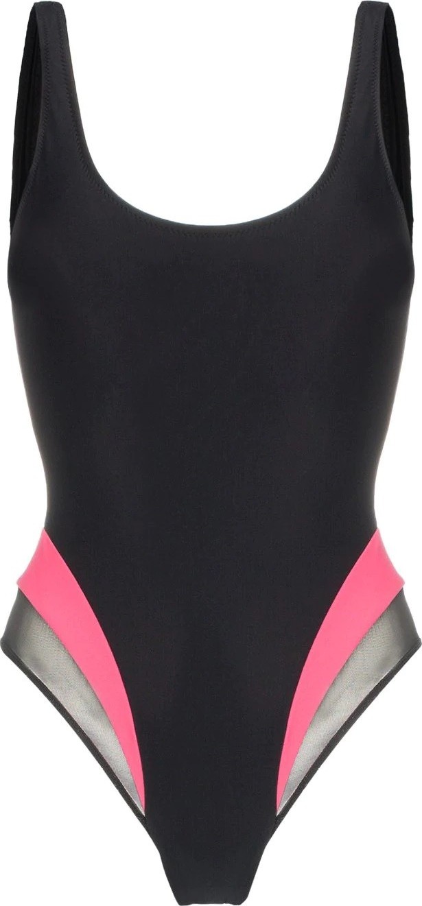 Heron Preston striped low back swimsuit