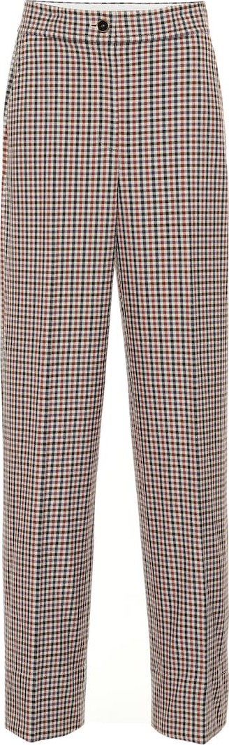Tory Burch High-rise plaid pants
