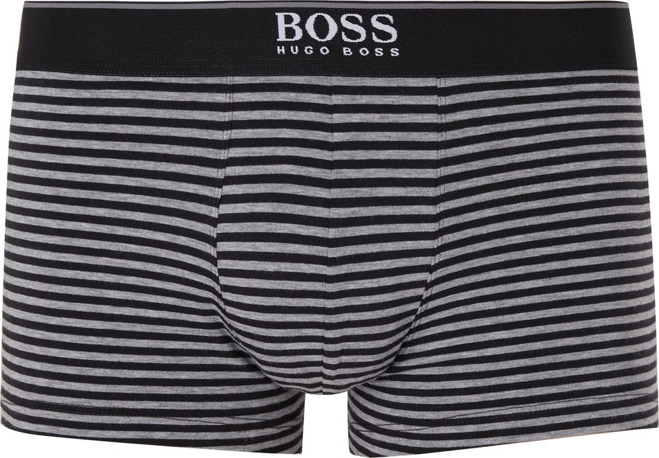 HUGO BOSS Striped Stretch-Cotton Boxer Briefs